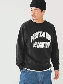 Amazon.co.jp: Beams Men's Sweatshirt, Fade Print, Crew Neck